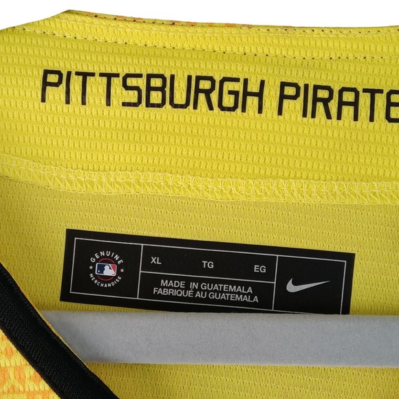 Nike Pittsburgh Pirates Baseball Jersey PGH Gold Black‎ MLB Men's XL - Picture 5 of 16